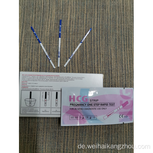 Ein Schritt HCG-Schwangerschaftsteststreifen